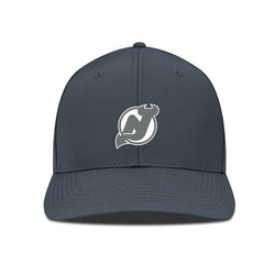 New Jersey Devils Levelwear Rise Slate & Snow Structured Flex Hat - Charcoal | NHL Lifestyle