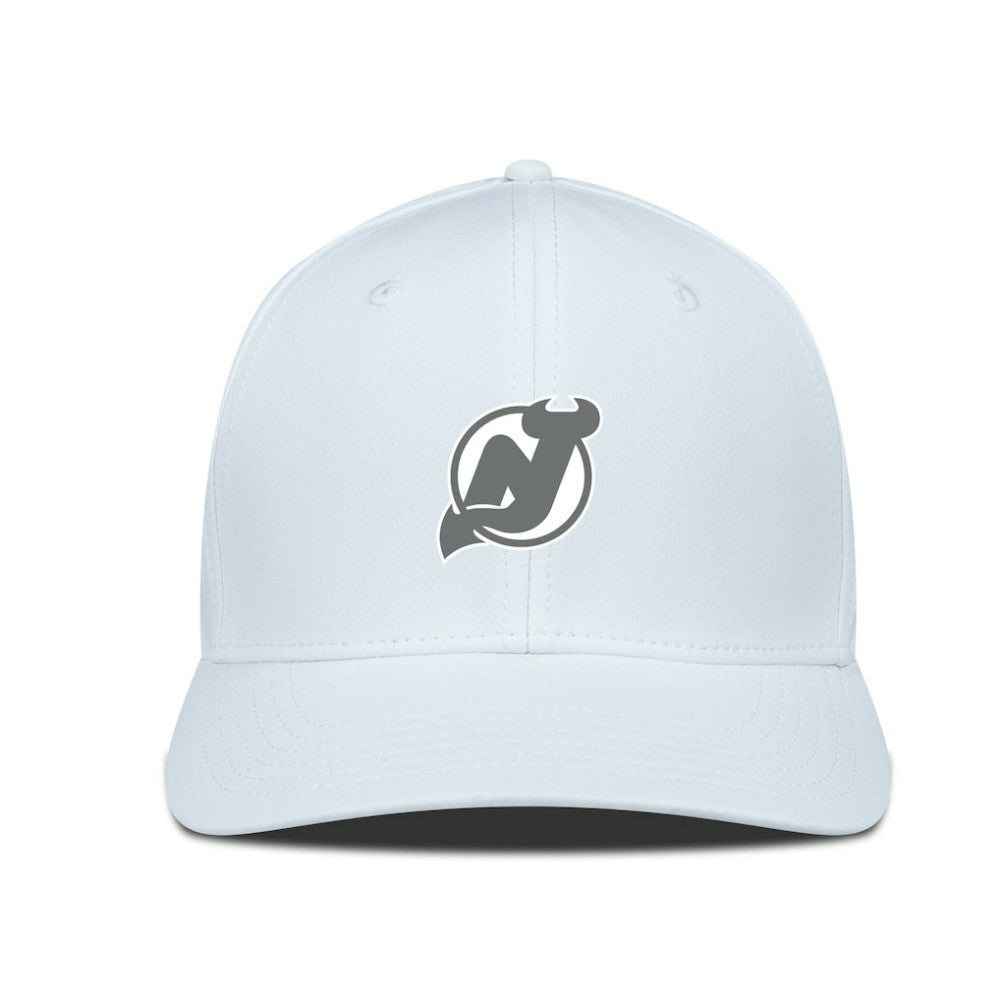 New Jersey Devils Levelwear Rise Slate & Snow Structured Flex Hat - White | NHL on sale