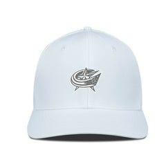 Columbus Blue Jackets Levelwear Rise Slate & Snow Structured Flex Hat - White | NHL on sale