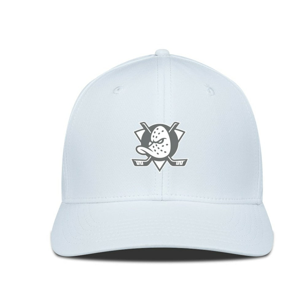 Anaheim Ducks Levelwear Rise Slate & Snow Structured Flex Hat - White | NHL Clearance