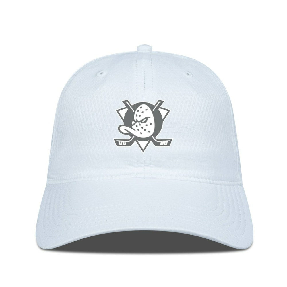 Anaheim Ducks Levelwear Matrix Slate & Snow Unstructured Adjustable Hat - White | NHL Lifestyle