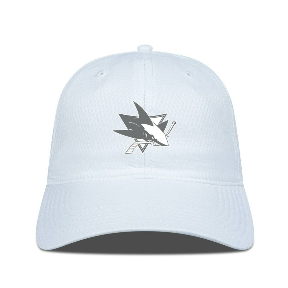 San Jose Sharks Levelwear Matrix Slate & Snow Unstructured Adjustable Hat - White | NHL online