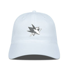 San Jose Sharks Levelwear Matrix Slate & Snow Unstructured Adjustable Hat - White | NHL online