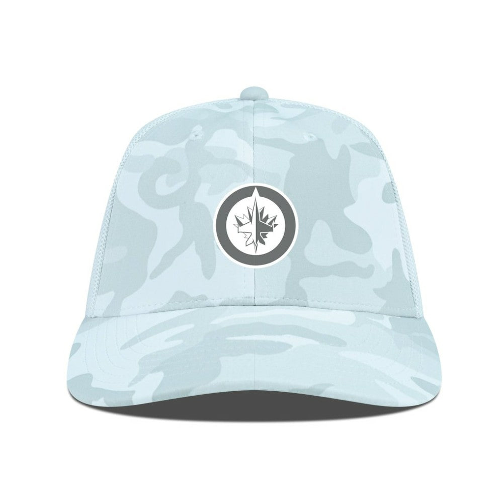 Winnipeg Jets Levelwear Clash Slate & Snow Meshback Flex Hat - Camo | NHL Clearance