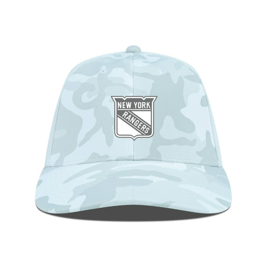 New York Rangers Levelwear Clash Slate & Snow Meshback Flex Hat - Camo | NHL Lifestyle