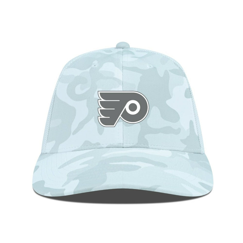 Philadelphia Flyers Levelwear Clash Slate & Snow Meshback Flex Hat - Camo | NHL Lifestyle