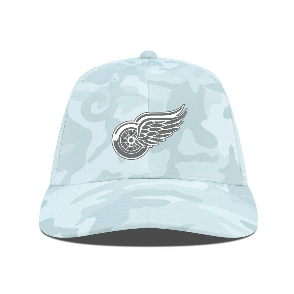 Detroit Red Wings Levelwear Clash Slate & Snow Meshback Flex Hat - Camo | NHL online