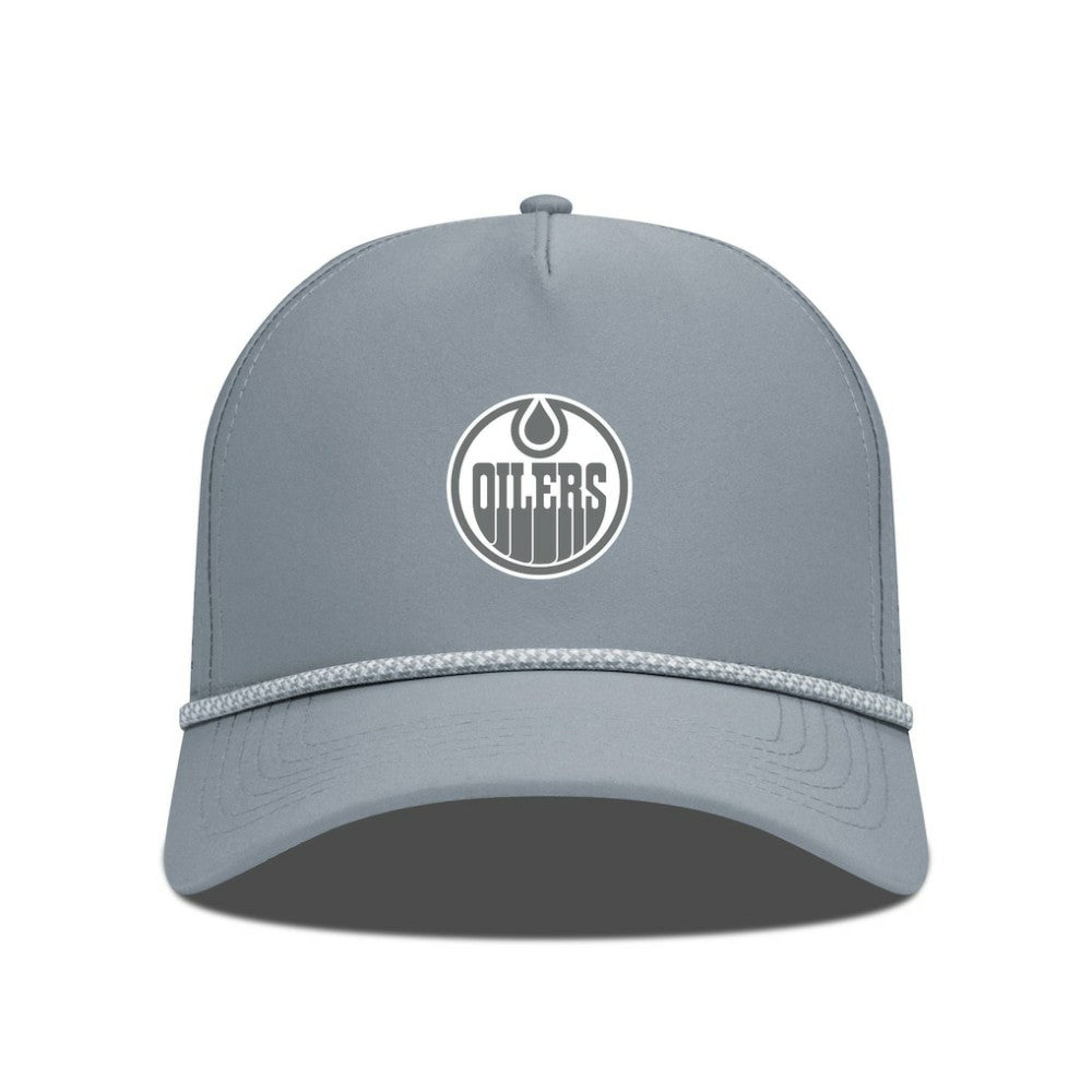 Edmonton Oilers Levelwear Gordon Slate & Snow Rope Adjustable Hat - Gray | NHL Clearance