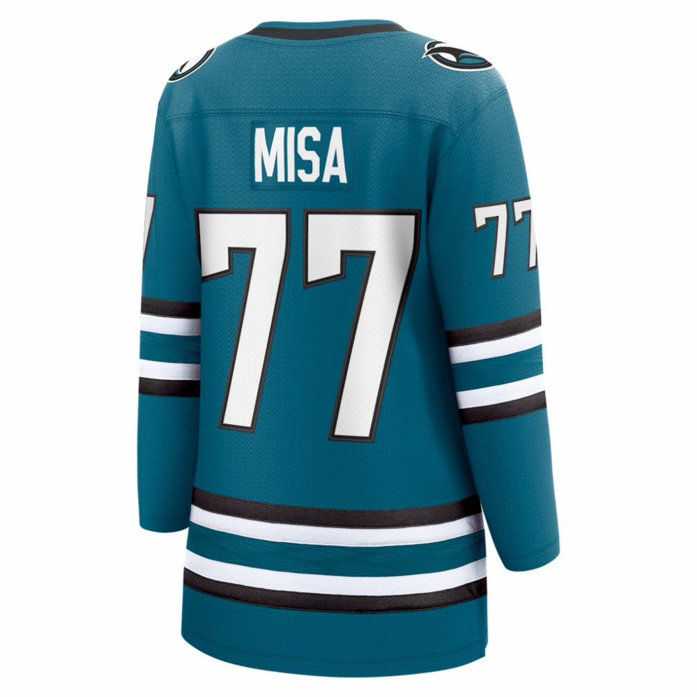 Michael Misa San Jose Sharks Fanatics Women's Breakaway Jersey - Teal | Fanatics sale