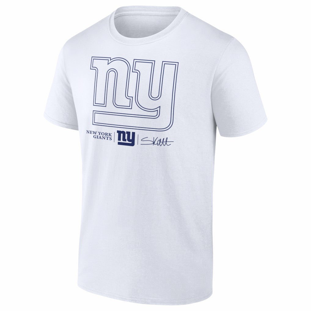 Cam Skattebo New York Giants Tonal Player Name & Number T-Shirt - White - NFL
