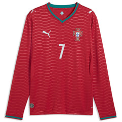 Puma - Cristiano Ronaldo Portugal National Team 2026 Home Replica Long Sleeve Jersey - Red