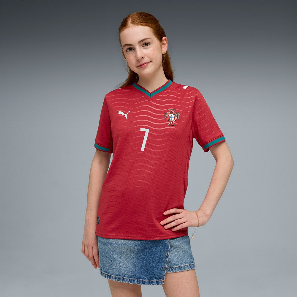 Puma - Cristiano Ronaldo Portugal National Team Youth 2026 Home Replica Jersey - Red