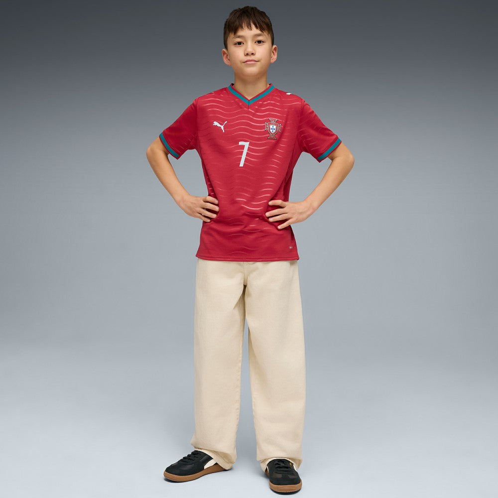 Puma - Cristiano Ronaldo Portugal National Team Youth 2026 Home Replica Jersey - Red