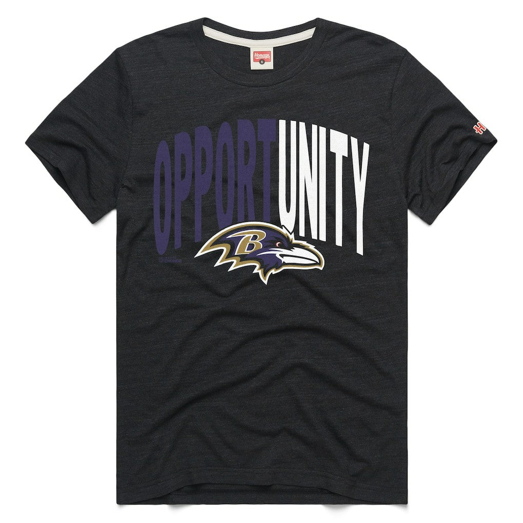 Baltimore Ravens Homage Unisex 2025 Inspire Change Opportunity Tri-Blend T-Shirt - Charcoal - NFL
