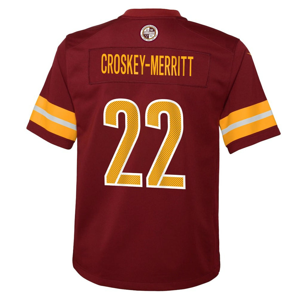 Jacory Croskey-Merritt Washington Commanders Youth Team Game Jersey - Burgundy - Nike