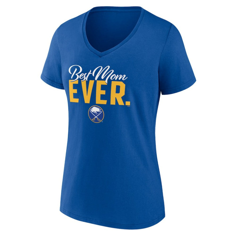 Buffalo Sabres Women's Best Mom Ever V-Neck T-Shirt - Royal | NHL online
