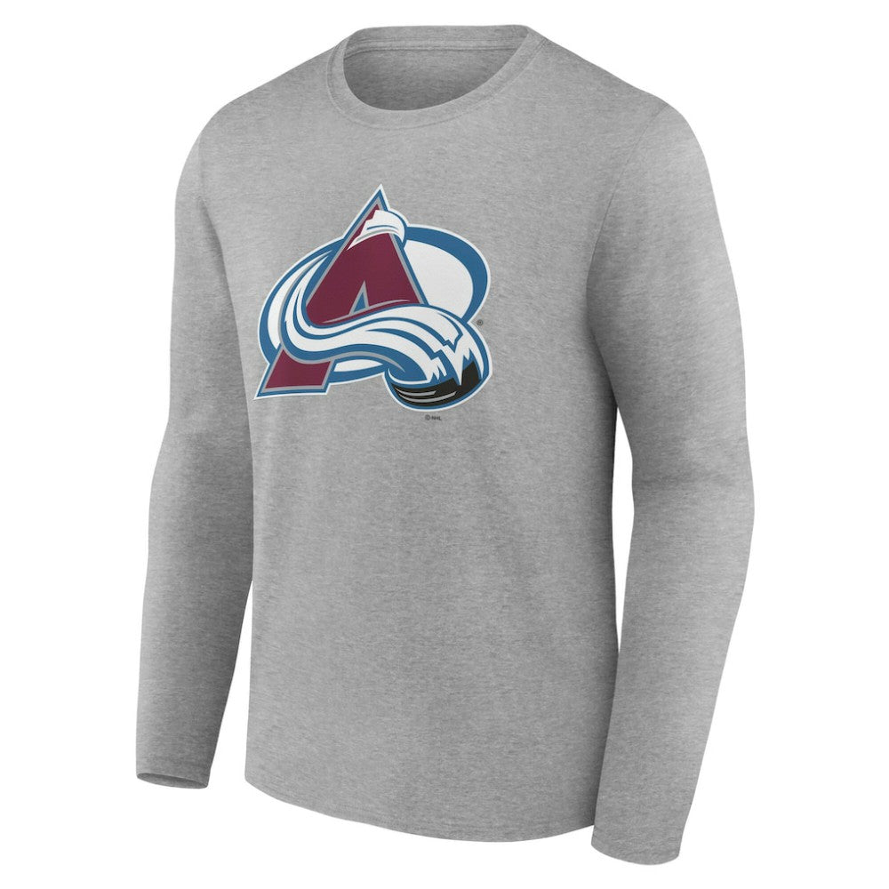 Colorado Avalanche Women's Primary Logo Long Sleeve V-Neck T-Shirt - Gray | NHL near me
