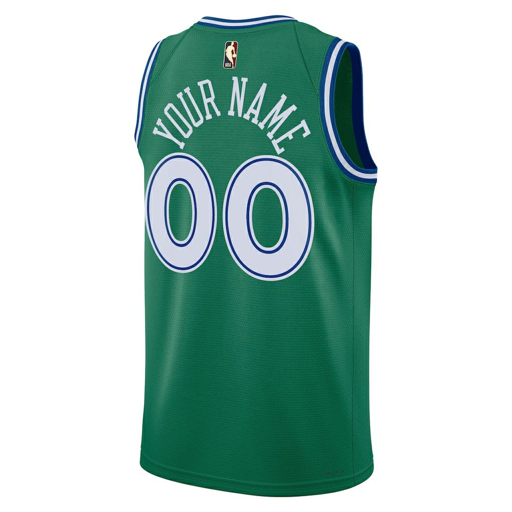 Nike Dallas Mavericks Unisex Swingman Custom Jersey Classic Editi- Green
