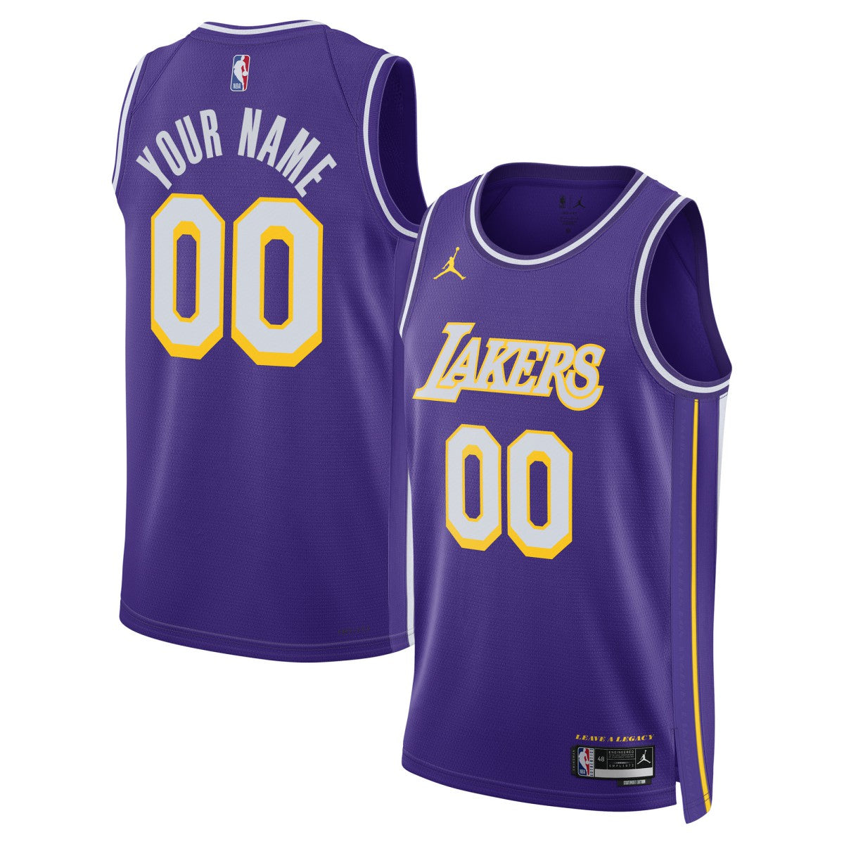 Los Angeles Lakers Jordan Brand Unisex Swingman Custom Jersey Statement Edition Purple