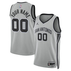 San Antonio Spurs Jordan Brand Unisex Swingman Custom Jersey Statement Edition Silver