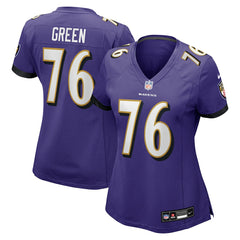 Kenyon Green Baltimore Ravens Women's Team Game Jersey - Purple - Nike