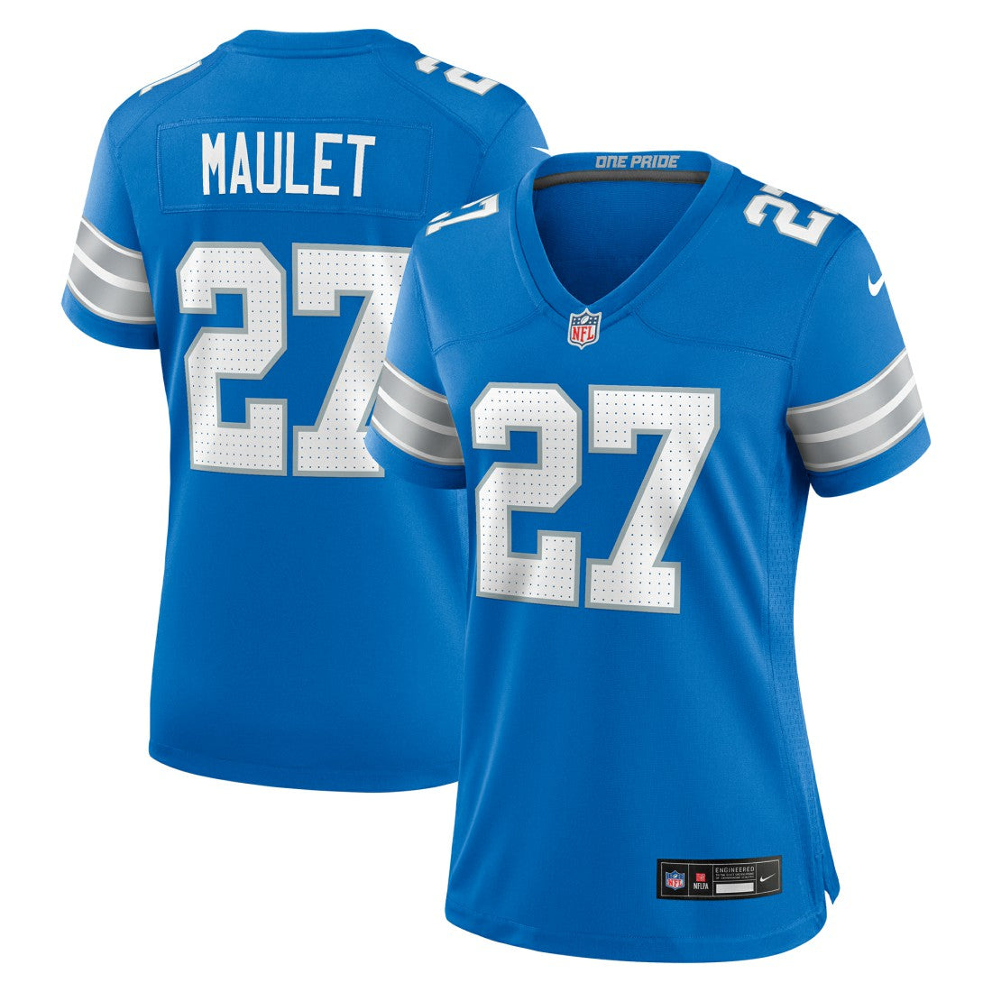 Arthur Maulet Detroit Lions Women's Team Game Jersey - Blue - Nike