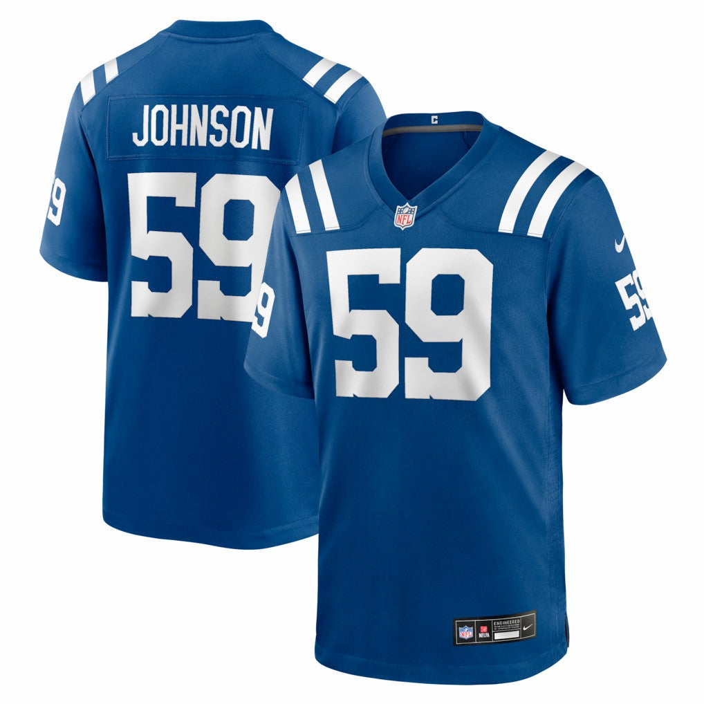 Buddy Johnson Indianapolis Colts Team Game Jersey - Royal - Nike