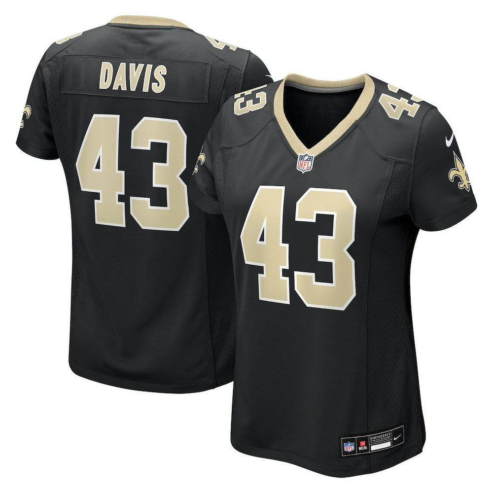 Michael Davis New Orleans Saints Women's Team Game Jersey - Black - Nike