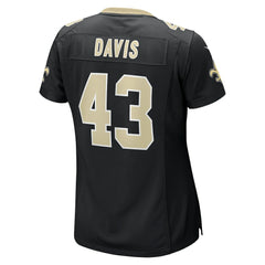 Michael Davis New Orleans Saints Women's Team Game Jersey - Black - Nike