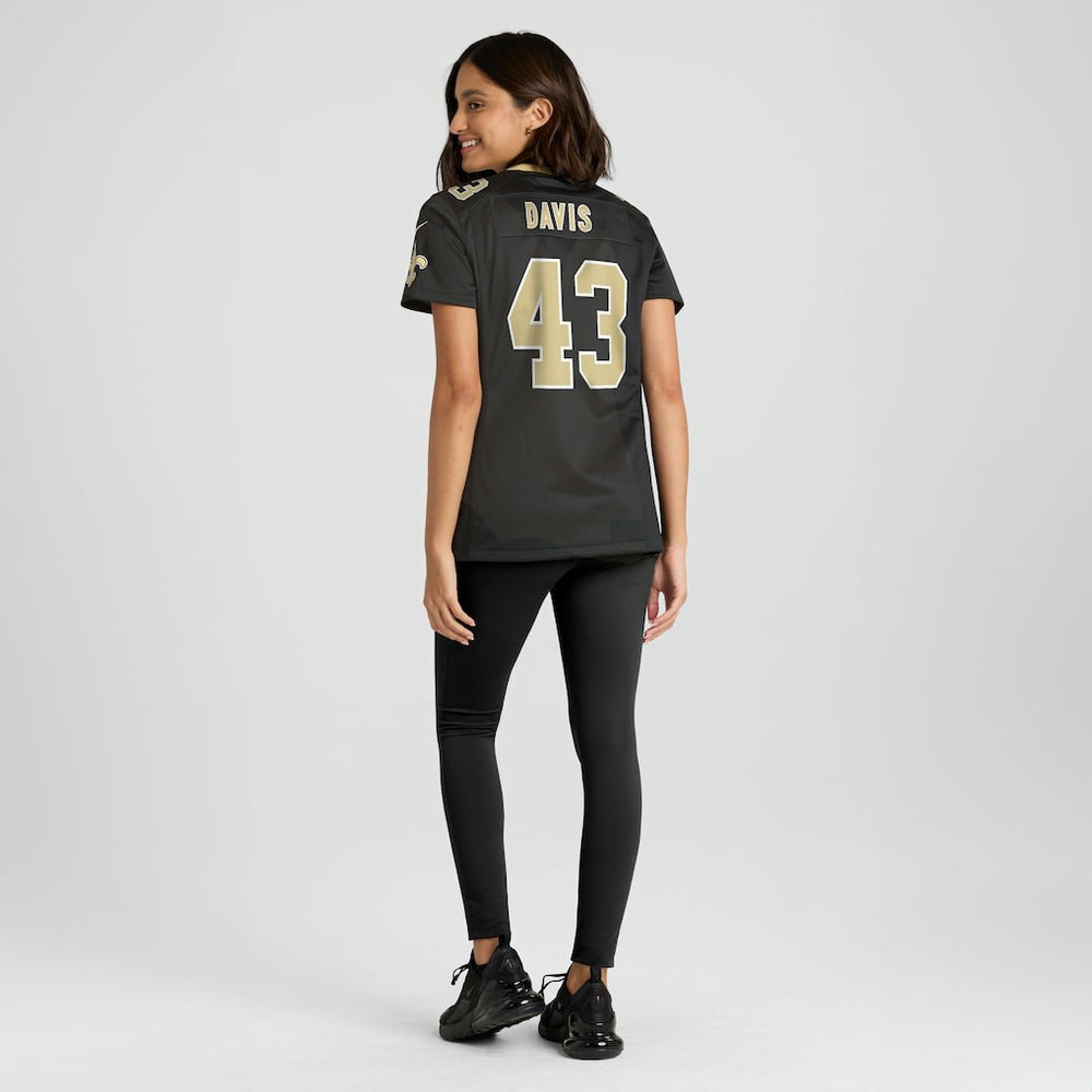 Michael Davis New Orleans Saints Women's Team Game Jersey - Black - Nike