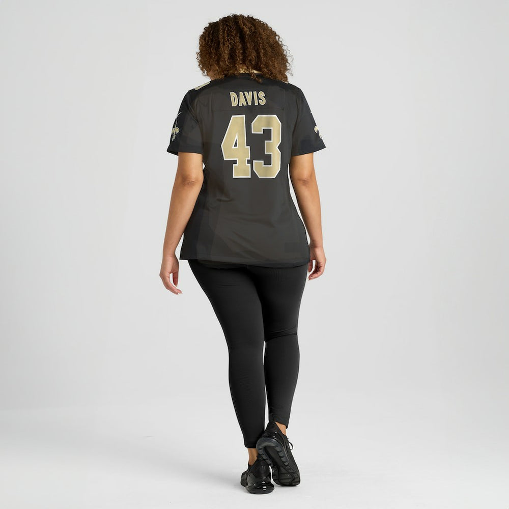 Michael Davis New Orleans Saints Women's Team Game Jersey - Black - Nike