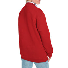 Buffalo Bills Starter Women's Arch Stripe Fleece Sweatshirt - Red - NFL