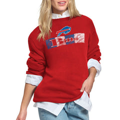 Buffalo Bills Starter Women's Color Shading Team Logo Fleece Sweatshirt - Red - NFL