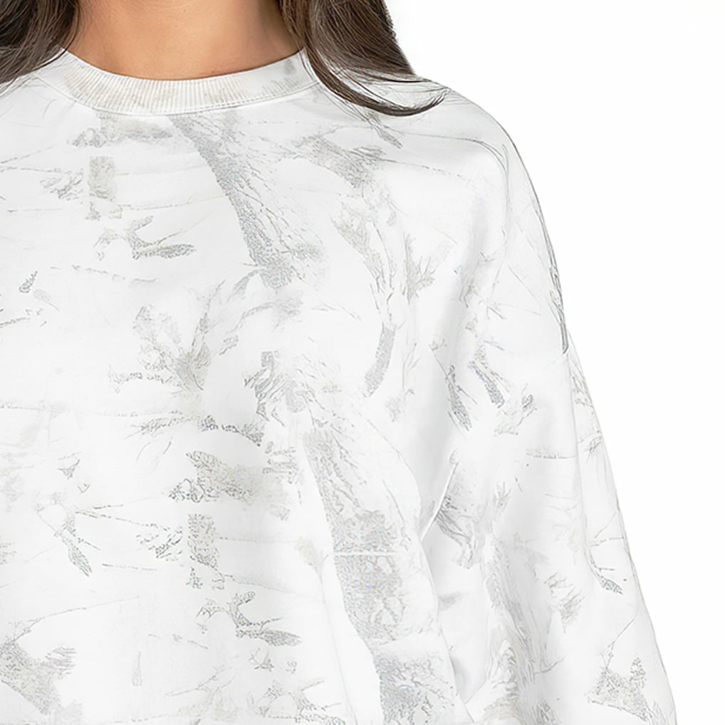 Baltimore Ravens Gameday Couture Women's Whiteout Oversized Premium Fleece Sweatshirt - Arctic Camo - NFL
