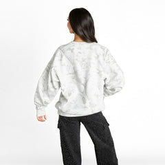 New York Giants Gameday Couture Women's Whiteout Oversized Premium Fleece Sweatshirt - Arctic Camo - NFL