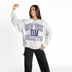 New York Giants Gameday Couture Women's Whiteout Oversized Premium Fleece Sweatshirt - Arctic Camo - NFL
