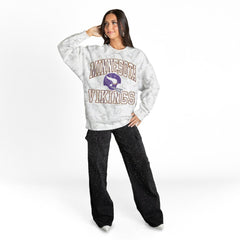Minnesota Vikings Gameday Couture Women's Whiteout Oversized Premium Fleece Sweatshirt - Arctic Camo - NFL
