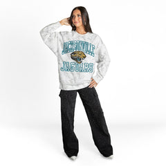 Jacksonville Jaguars Gameday Couture Women's Whiteout Oversized Premium Fleece Sweatshirt - Arctic Camo - NFL