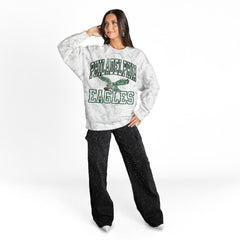 Philadelphia Eagles Gameday Couture Women's Whiteout Oversized Premium Fleece Sweatshirt - Arctic Camo - NFL