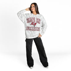 Tampa Bay Buccaneers Gameday Couture Women's Whiteout Oversized Premium Fleece Sweatshirt - Arctic Camo - NFL