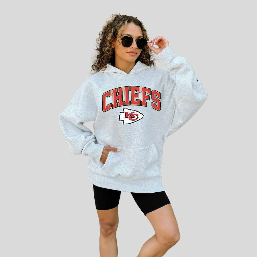 Kansas City Chiefs Gameday Couture Women's Fan Edition Premium Weight Hoodie - Ash - NFL