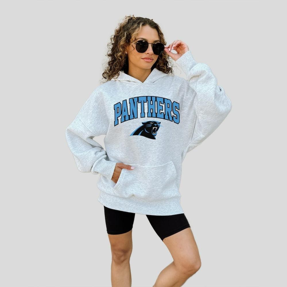 Carolina Panthers Gameday Couture Women's Fan Edition Premium Weight Hoodie - Ash - NFL