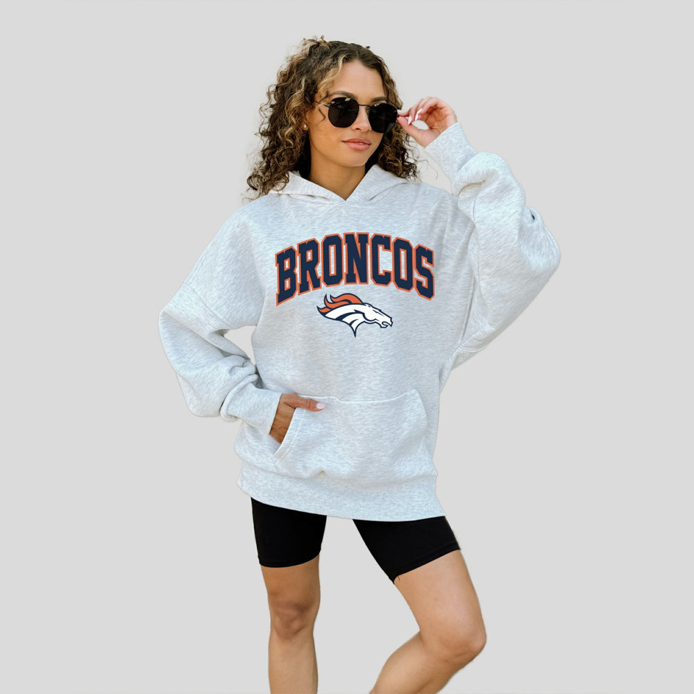 Denver Broncos Gameday Couture Women's Fan Edition Premium Weight Hoodie - Ash - NFL