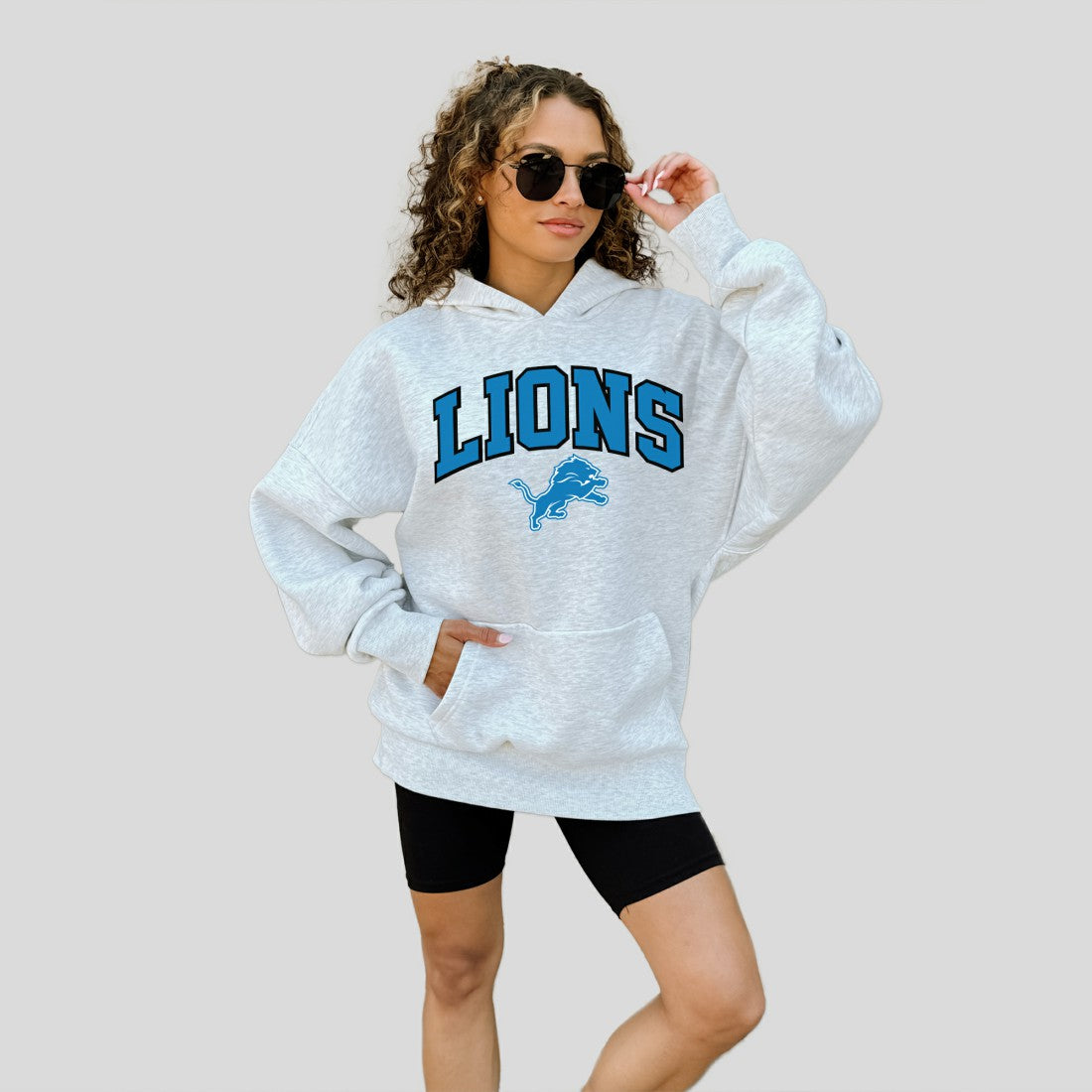 Detroit Lions Gameday Couture Women's Fan Edition Premium Weight Hoodie - Ash - NFL