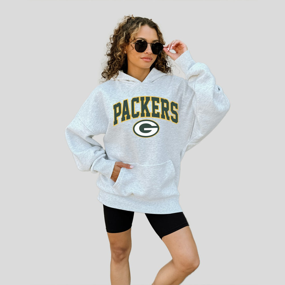 Green Bay Packers Gameday Couture Women's Fan Edition Premium Weight Hoodie - Ash - NFL