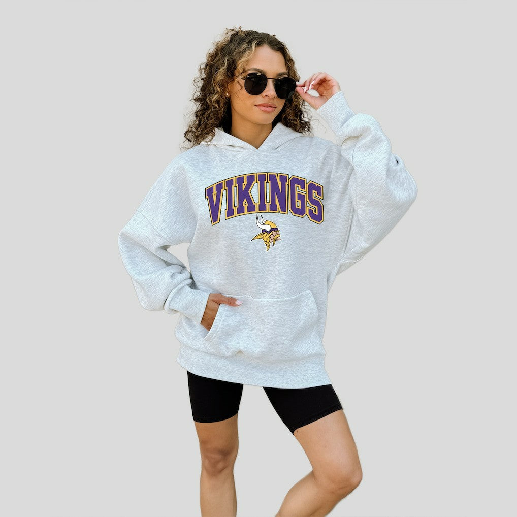 Minnesota Vikings Gameday Couture Women's Fan Edition Premium Weight Hoodie - Ash - NFL