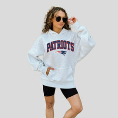 New England Patriots Gameday Couture Women's Fan Edition Premium Weight Hoodie - Ash - NFL