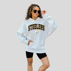Pittsburgh Steelers Gameday Couture Women's Fan Edition Premium Weight Hoodie - Ash - NFL