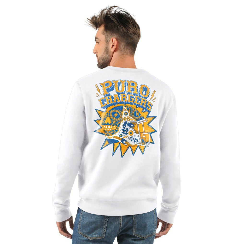 Los Angeles Chargers Starter Classic Puro Crew Neck Sweatshirt - White - NFL