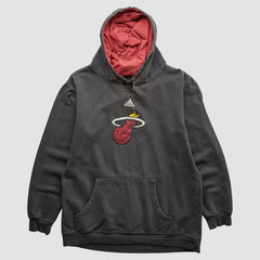 Adidas Miami Heat 2000s Pullover Sweatshirt Charcoal Vintage